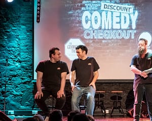 Discount Comedy Checkout onstage