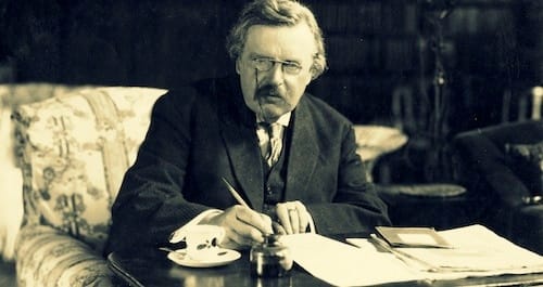 G K Chesterton, named after the chair.