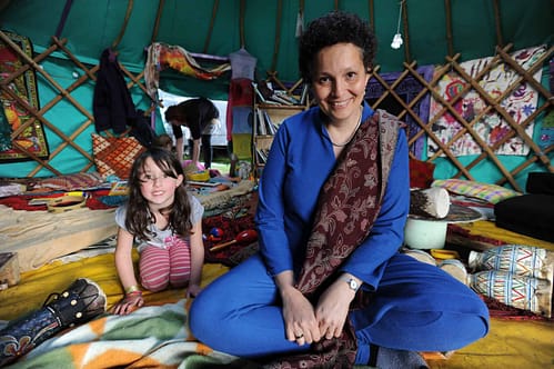 Sita Brand in her Storytelling Tent