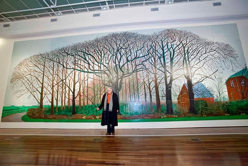 David Hockney at York Art Gallery 2011. Phot Gareth Buddo