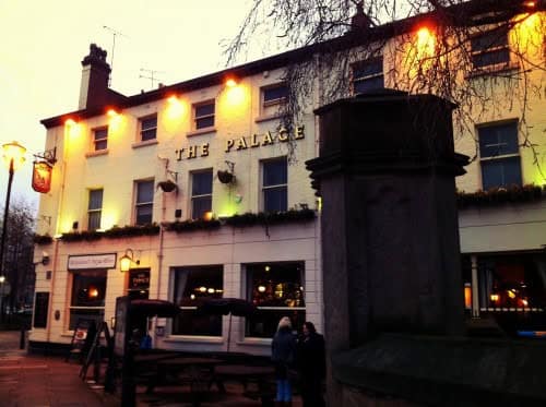 The Palace, Leeds, at dusk. 