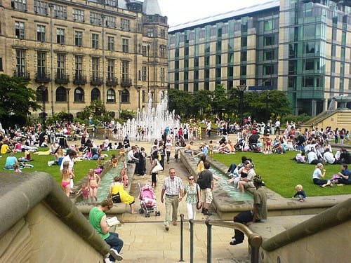 Sheffield, a bed of white roses? Image from a little debate stirred earlier this year