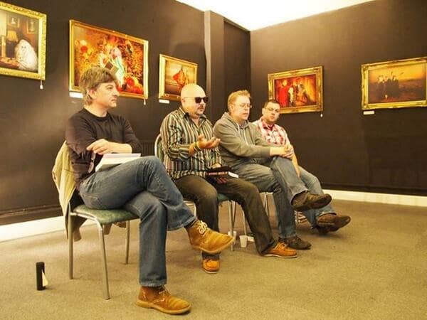 L to R: Nick Triplow, David Mark, Nick Quantrill, Luca Veste at So you wanna be a crime writer - Heads Up Festival in Hull