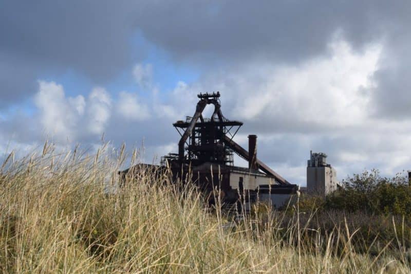 Looking inland from South Gare, Redcar